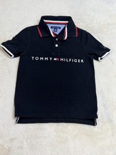 Tommy Hilfiger Kids Black Polo with Red Trim