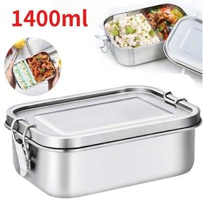 Brotdose Edelstahl Essen Lunchbox Metall BPA frei Frühstücksbox Brotbüchse Set