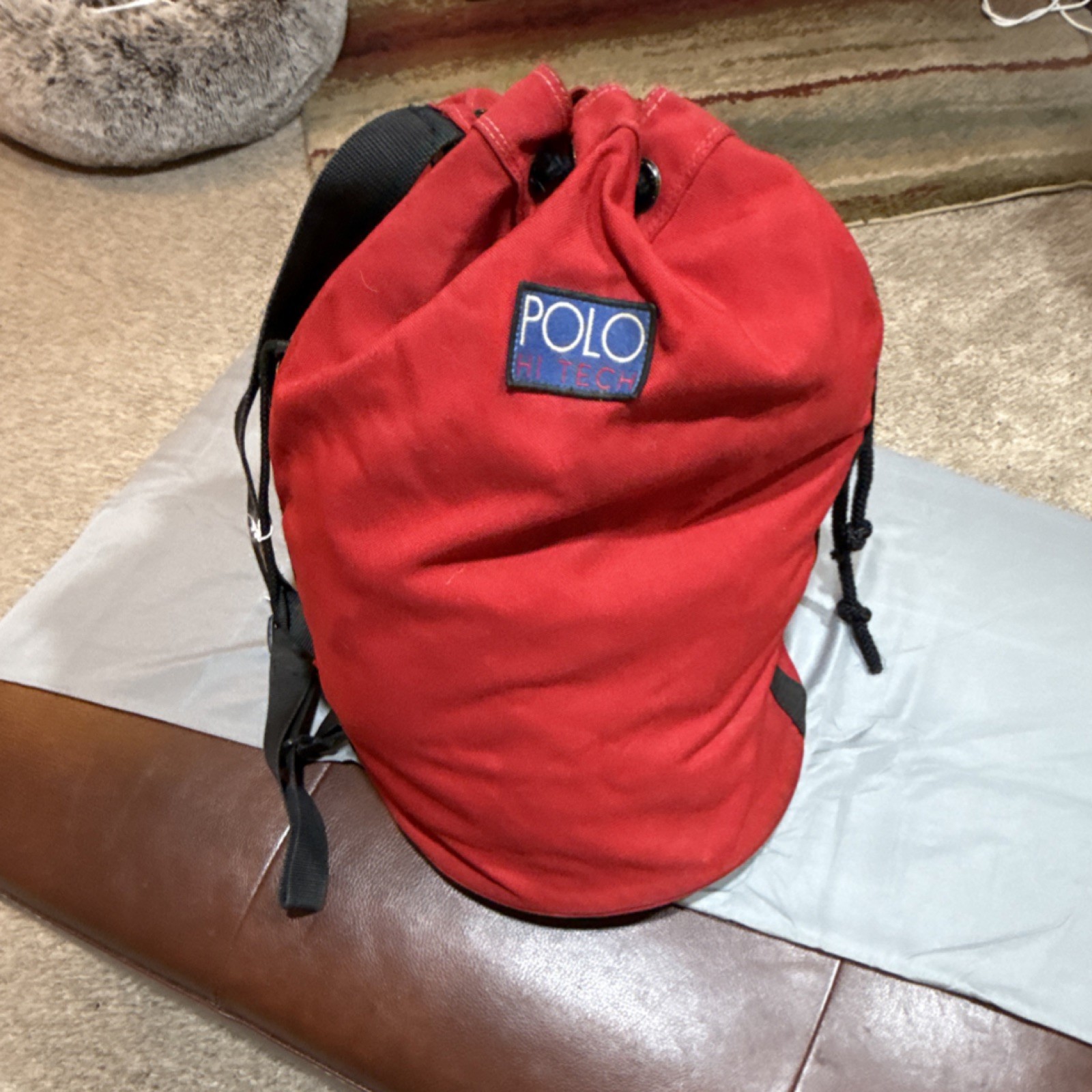 Polo Hi Tech Red Drawstring Backpack Adjustable S… - image 1