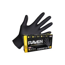 SAS 66520 Raven Exam Grade Nitrile Disposable Gloves, 7 mil, 2XL, 100 Pack
