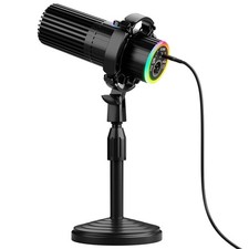 USB/XLR Dynamic Microphone, Live Streaming, Gaming Recording with Three-in-On...