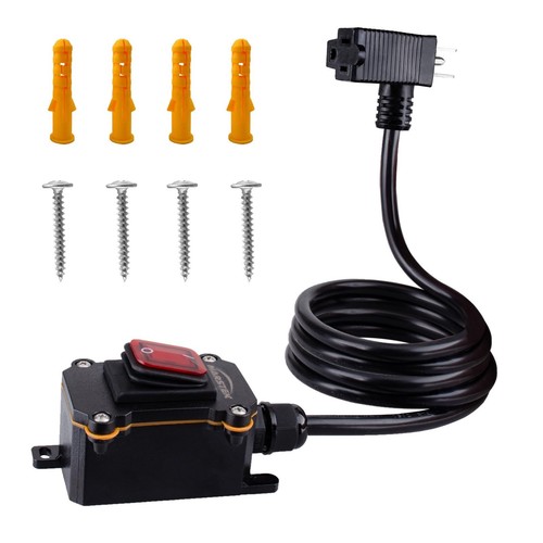 Heavy Duty Waterproof Extension Cord with On/Off Switch,Inline Cord Switch wi...