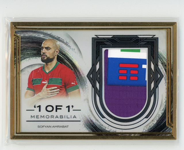 2024 Futera Sofyan Amrabat GAME WORN 5CLR Patch #1/1 One Of One  (DW)