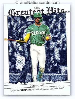 2026 Topps Series 1 Ceddanne Rafaela #GH-3 2025 Greatest Hits Insert Red Sox