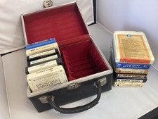 Vintage 8 Track Carrying Case With 12 Tapes Included. -see Notes