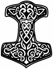 VIKING HAMMER NORSE WARRIOR CELTIC Vinyl decal Sticker