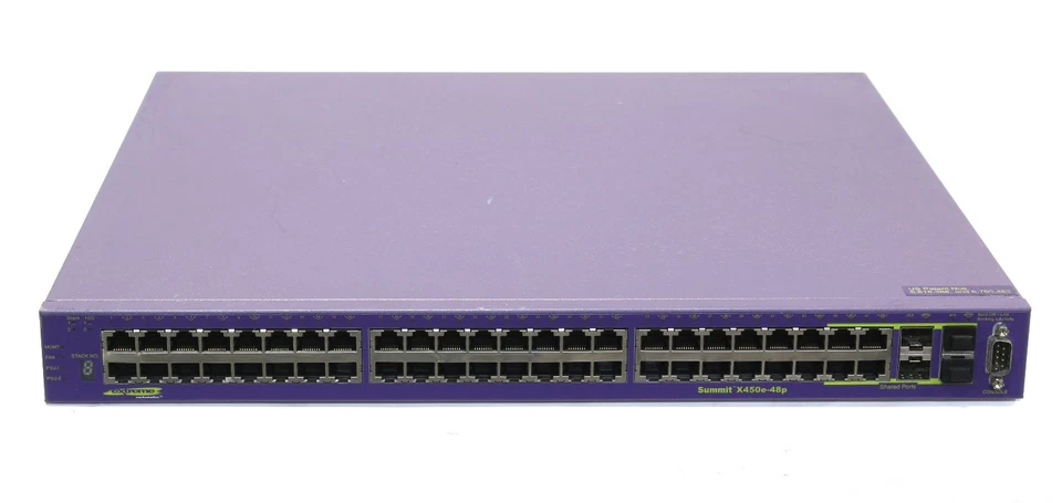 Extreme Networks Switch Summit X450e-48p 48Ports PoE+ 1000Mbits 4Ports Combo SFP - Image 3 of 4