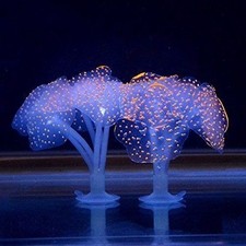 2pcs Orange Glowing Artificial Coral Ornament for Aquarium Fish Tank