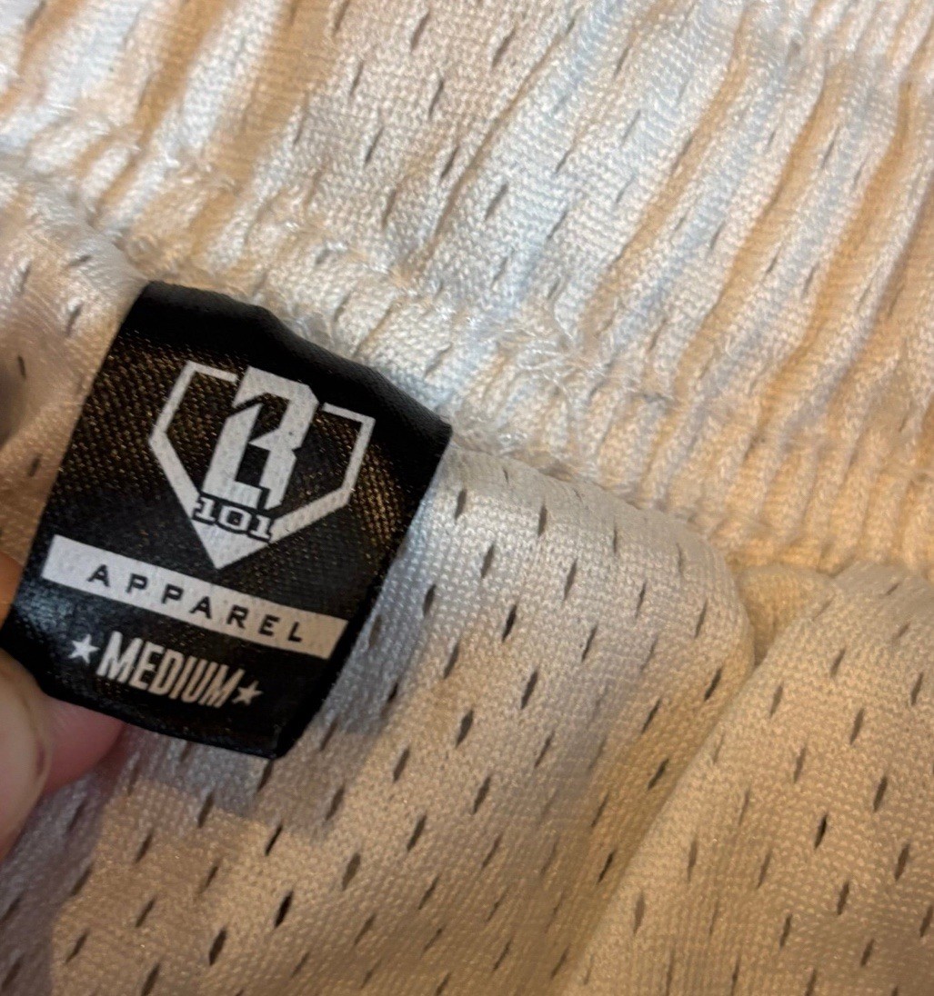 Mens Baseball Lifestyle 101 Creamsicle Mesh Shorts Orange White sz M