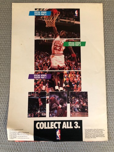 Vintage 1989 MICHAEL JORDAN Wheaties Poster Set - All 3 Posters - Picture 6 of 9
