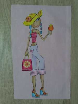 Aufnäher, 100% Baumwolle, Mädchen Große 29 x 5 cm