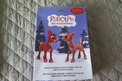 RUDOLPH THE RED-NOSED REINDEER HOLIDAY ORNAMENT SET OF 3 CARLTON CARDS HEIRLOOM - Picture 4 of 4