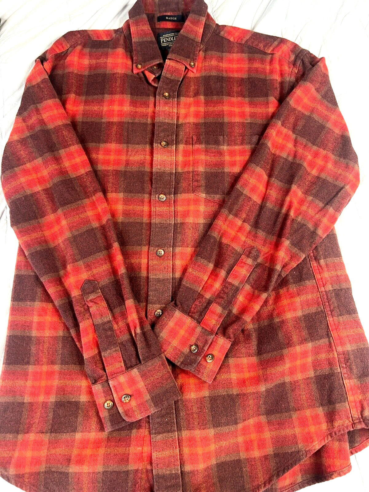 Pendleton Mason Long Sleeve Button Down Flannel P… - image 1