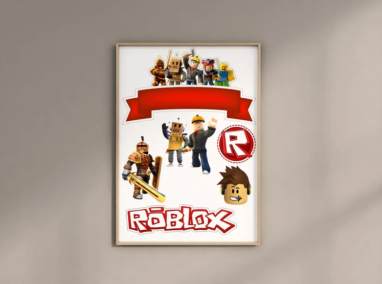 Roblox Poster Gaming Room Poster Print Game Video Games Digital Poster Clipart