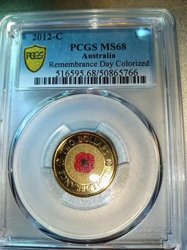$2 Red Poppy C-Mint Mark 2022 Pcgs Ms-68 Gold Seal