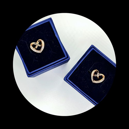 Authentic Swarovski Ring Crystal Pave Cupidon Rose Gold Plated Infinity Heart 55 - Picture 7 of 7