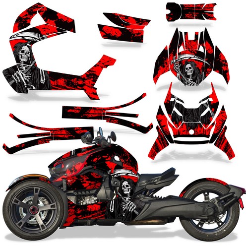 Full Body Wrap Graphic Decal for Can-Am Ryker 2019-2021 Roadster - Red Reaper - Afbeelding 1 van 1