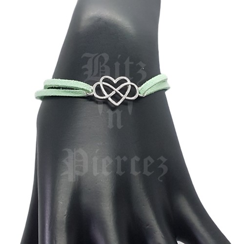 HANDMADE Heart Infinity Connector Charm Faux Suede Anklet/Bracelet *UK SELLER* - Picture 79 of 116