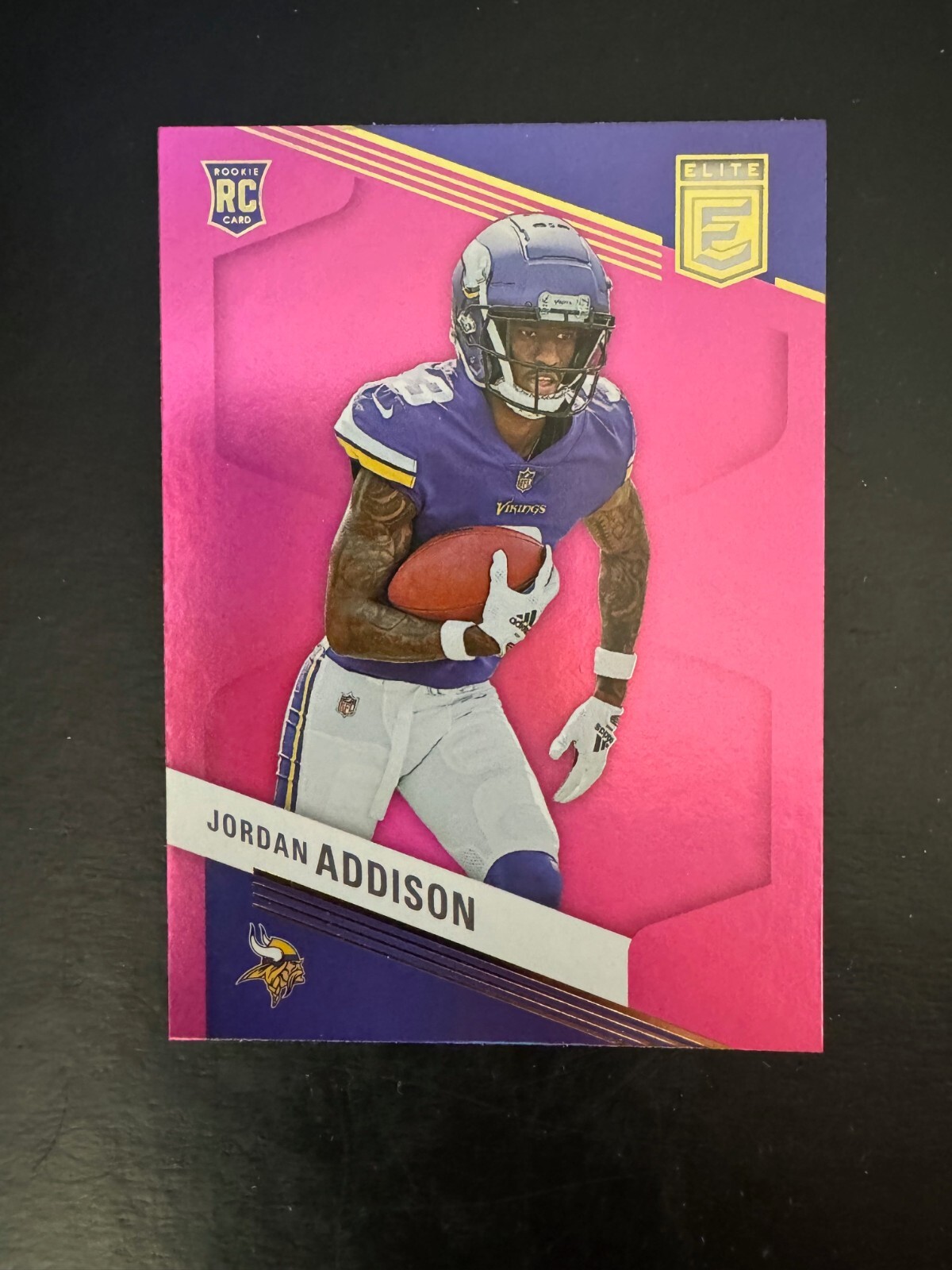 2023 Donruss Elite Jordan Addison RC Pink #157 Minnesota Vikings Rookie