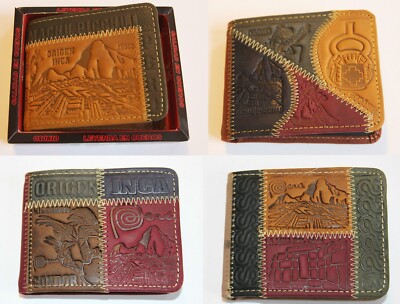 Peru Leder Geldbörse Portemonnaie Anden Inka Machu Picchu Cusco Ethno