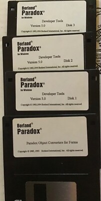 Borland Paradox Developers Tools 5.0, SQL Tools, & Obj Converters Vintage