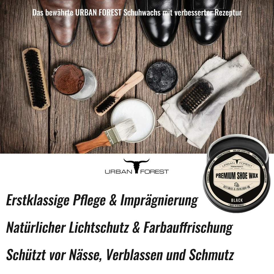 Schuhwachs Schuhcreme Shoe Wax Schuhcreme Schuhreiniger Made in DE URBAN FOREST - Bild 4 von 4