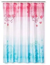 SHOPKINS Shower Curtain Blue/Pink 72" X 72" 100 Polyester