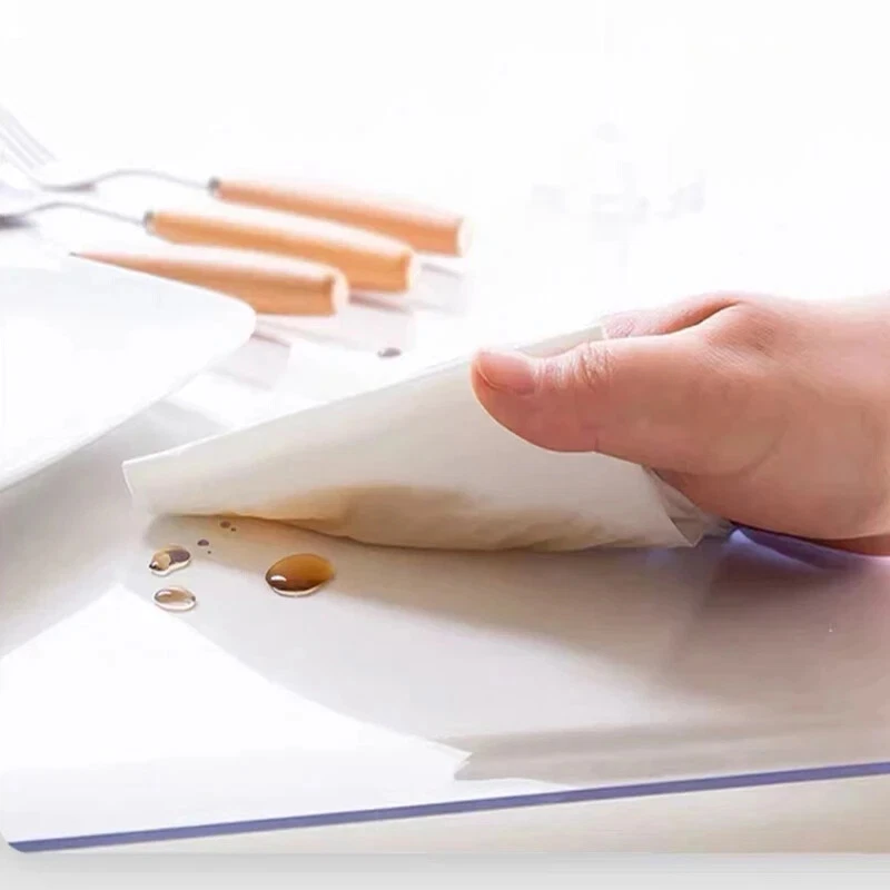 NEW PVC Table Mat Glass Soft Cloth Table Cover Transparent Table cloth 1.0 mm - Image 3 of 4