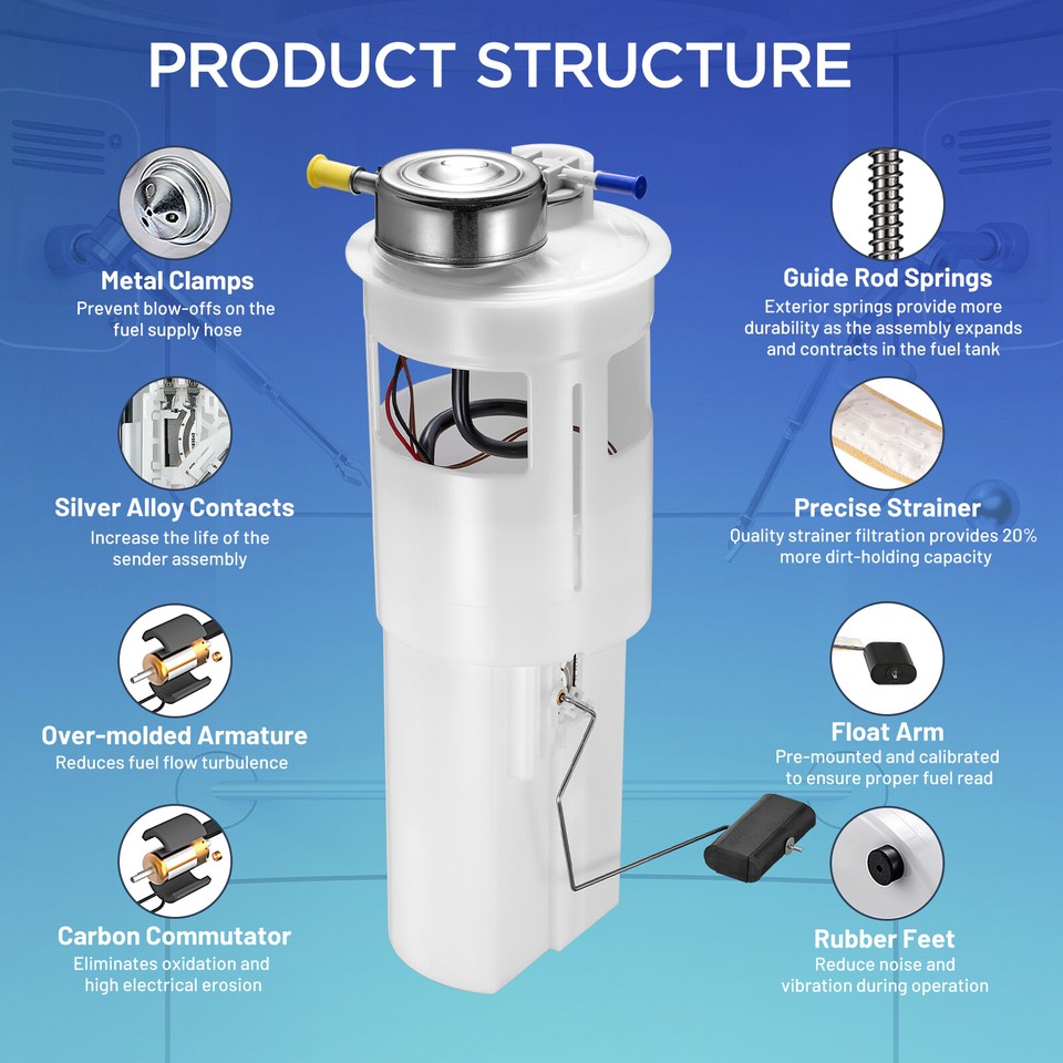 In-Line Electric Fuel Pump - Compatible With 1997 - 2002 Dodge Ram 3500 - Foto 10