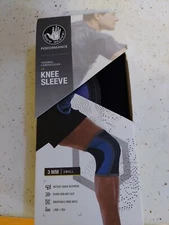 Body Glove Thermal Compression Knee Sleeve 3 MM small Blue Black.