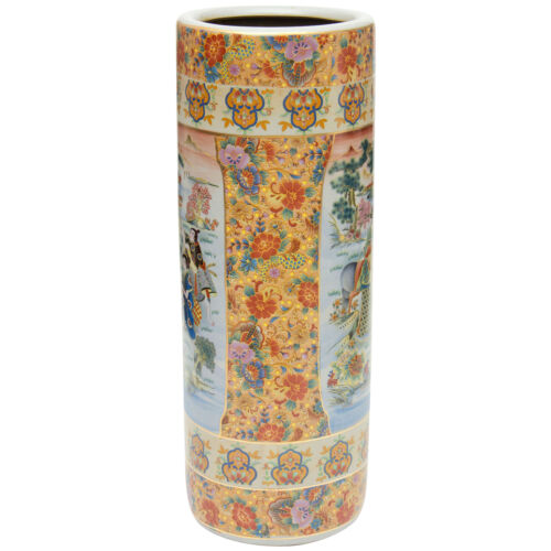 24" Horse in Meadow Porcelain Umbrella Stand - Picture 2 of 6