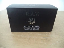 R.A.V. 6+2 GEL POLISH UV/LED SOAK OFF 6 COLOR + TWO COATS NEW