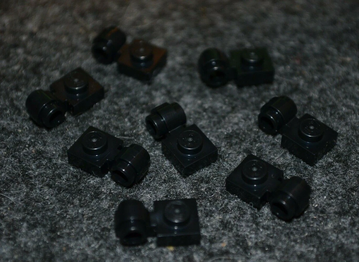 8 1x1 Black Plate w Tube Connector Brick Bricks Lego NEW Star Wars