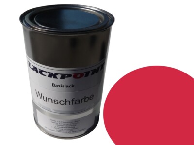 0,5 Liter Spritzfertigen Basislack RAL 3018 Erdbeerrot Autolack Lackpoint !
