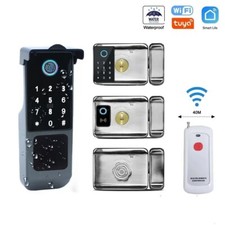 Smart Door Lock Tuya WiFi Biometric Fingerprint Card Keypad APP Waterproof Tools
