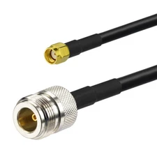 N Female to RP-SMA Male RG58 Cable Coaxial Pigtail Extension Cable 20cm
