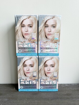 4 x L Oreal Hair Color Feria 110 Starlet Very Light Beige Blond Permanent Dye