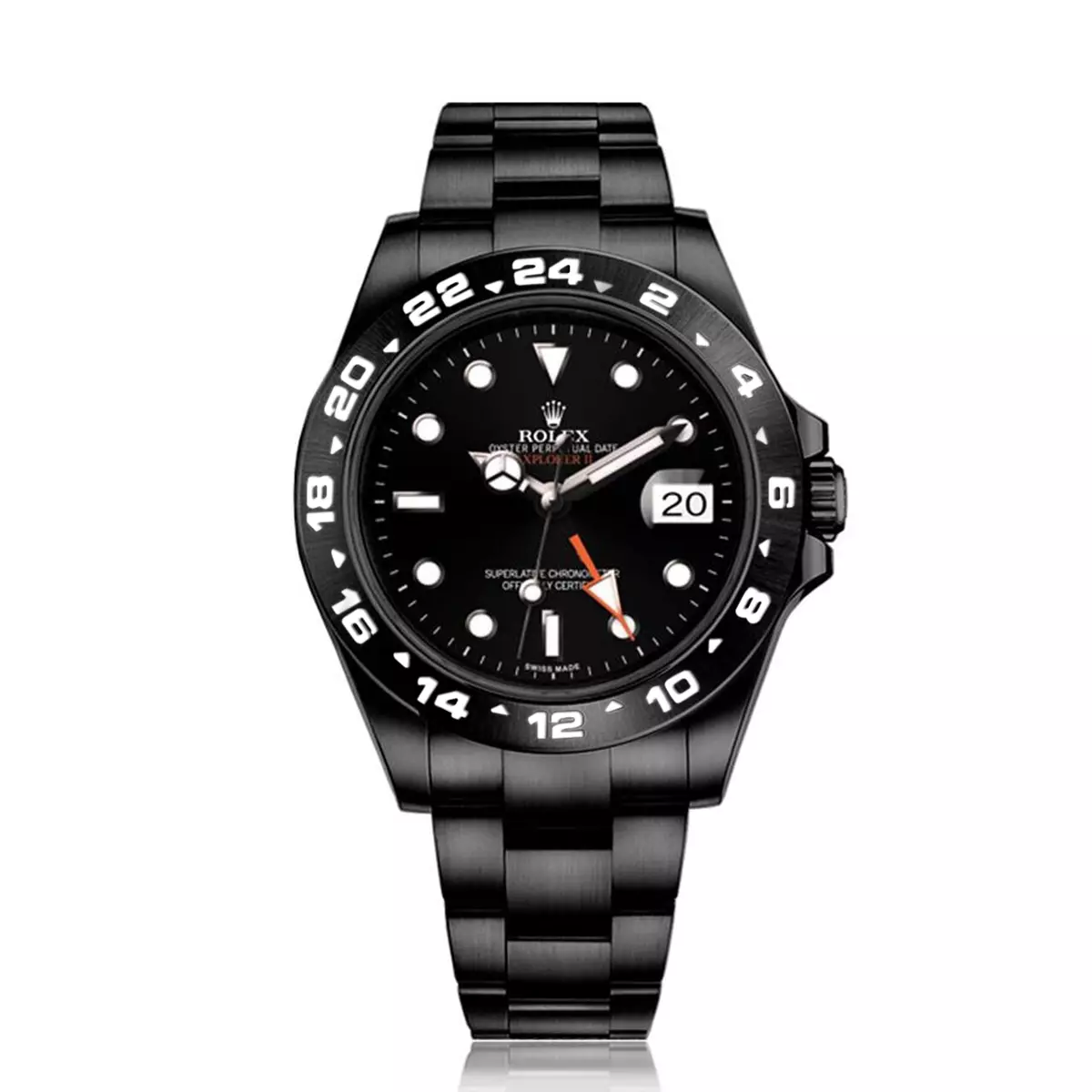 Rolex Explorer II Black PVD DLC Coated Stainless Steel Watch
