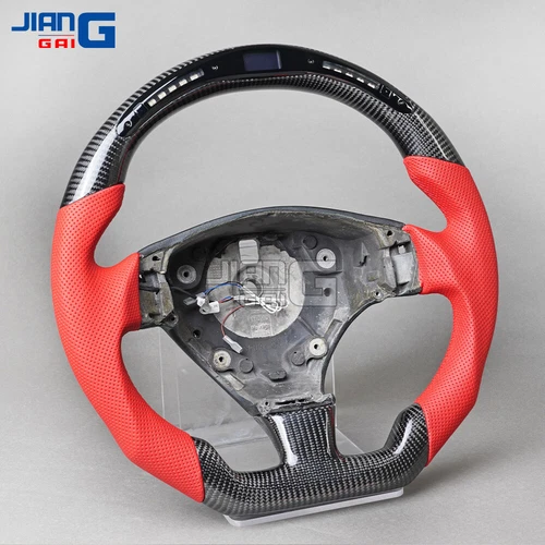Real Carbon Fiber LED Steering Wheel For Maserati GranTurismo GT 2008-2019 - Picture 10 of 11