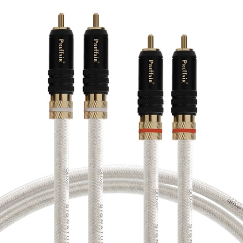 HiFi Audiophile Signal Cable Silver Plated OFC RCA Cables Gold Plated Connectors - Picture 4 of 12