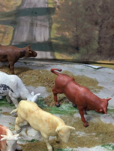 1970's Plastic Farm Animals, Cattle Made in Hong Kong & Some Unknown Used x8 - Bild 4 von 5