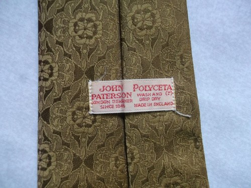 Tie Necktie Vintage Mod Psychedelic Retro Mens 1950s 1960s Dark Shimmery Gold - Picture 6 of 6
