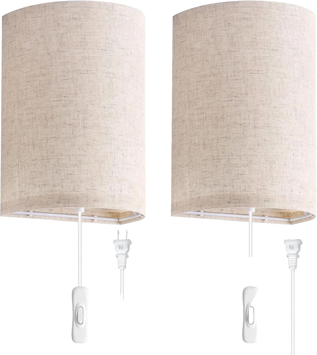 Accesorios de Iluminación de Pared Blanca de Tela