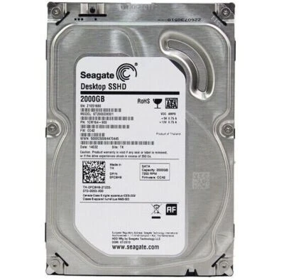 New Seagate 3.5" ST2000DX001 2TB 7200RPM 64M SATAIII 6Gb/s SSD Hybrid Hard Drive - Bild 1 von 4