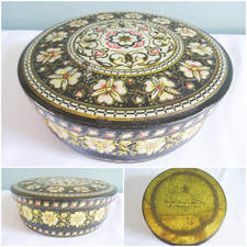 Vintage Advertising Tin 1950s Edward Sharp Toffee Ornate Floral Design Display