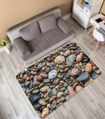 3D Green Pebbles ZHUA3680 Game Non Slip Rug Mat Photo Carpet Zoe | eBay ...