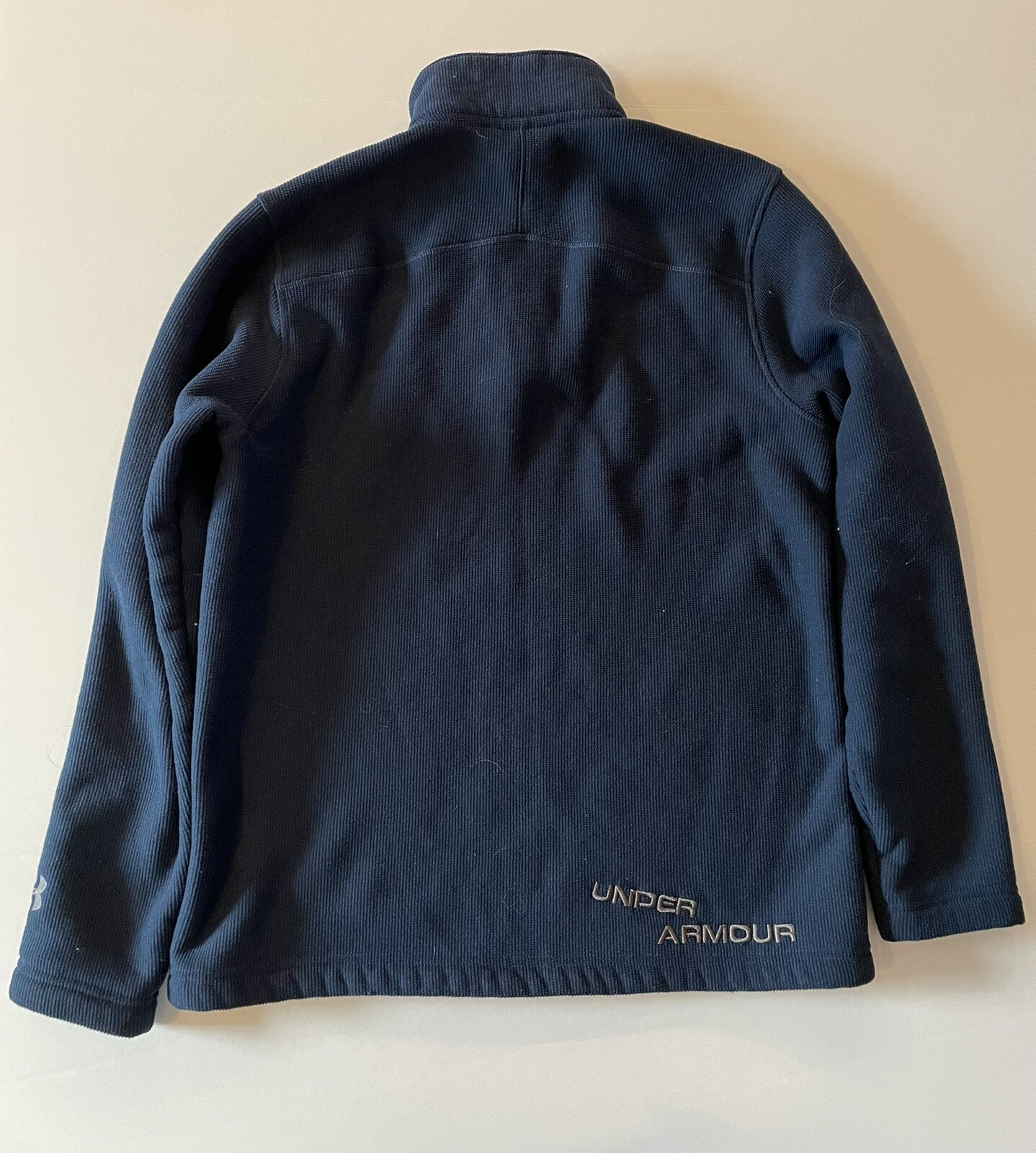 Under Armour Navy Blue Textured 1/4 Zip Pullover … - image 3