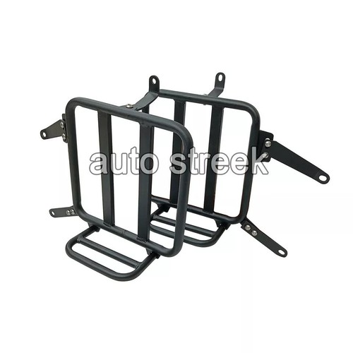 For Royal Enfield Shotgun 650 Black Leather Saddle Pannier Bags with Mounting - Picture 9 of 12