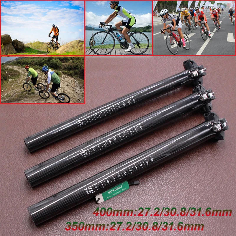 27.2 30.8 31.6mm Carbon Fiber Seatpost Bicycle MTB Road Mountain Bike Seat Post