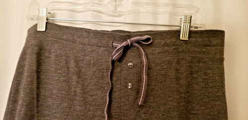 Women's Loungewear Activewear Pants Size Medium Drawstring Waist Gray Comfort - Picture 2 of 5